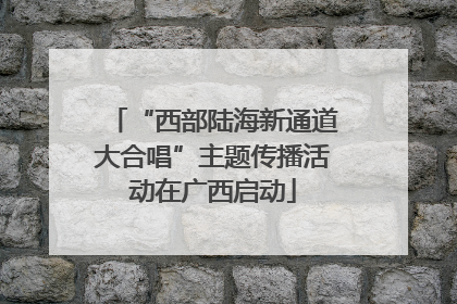 “西部陆海新通道大合唱”主题传播活动在广西启动